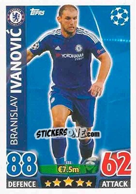Sticker Branislav Ivanovic - UEFA Champions League 2015-2016. Match Attax n. 131 - Topps