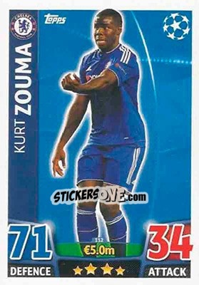 Sticker Kurt Zouma - UEFA Champions League 2015-2016. Match Attax n. 132 - Topps