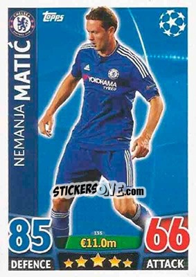 Sticker Nemanja Matic - UEFA Champions League 2015-2016. Match Attax n. 135 - Topps
