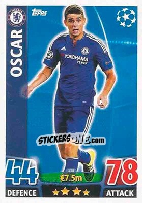 Sticker Oscar - UEFA Champions League 2015-2016. Match Attax n. 138 - Topps