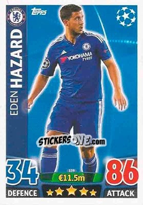 Sticker Eden Hazard - UEFA Champions League 2015-2016. Match Attax - Topps