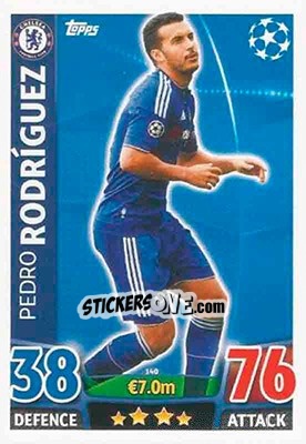 Cromo Pedro Rodriguez - UEFA Champions League 2015-2016. Match Attax - Topps