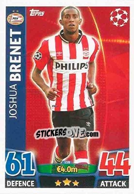 Sticker Joshua Brenet - UEFA Champions League 2015-2016. Match Attax n. 150 - Topps