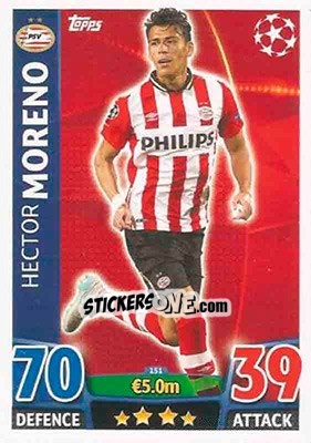 Sticker Héctor Moreno - UEFA Champions League 2015-2016. Match Attax n. 151 - Topps