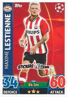 Sticker Maxime Lestienne - UEFA Champions League 2015-2016. Match Attax n. 159 - Topps