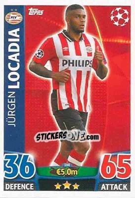 Figurina Jürgen Locadia - UEFA Champions League 2015-2016. Match Attax - Topps