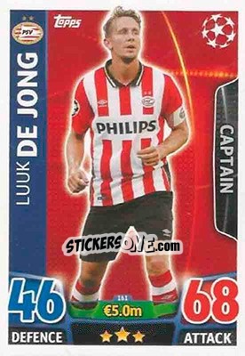 Sticker Luuk de Jong - UEFA Champions League 2015-2016. Match Attax n. 161 - Topps