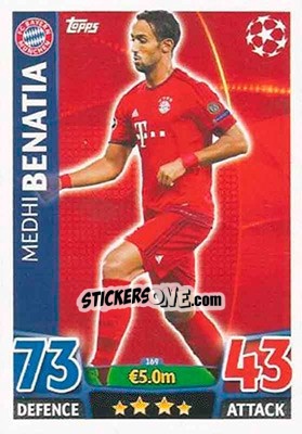 Sticker Medhi Benatia - UEFA Champions League 2015-2016. Match Attax - Topps