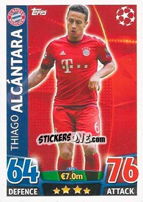 Sticker Thiago Alcantara - UEFA Champions League 2015-2016. Match Attax n. 171 - Topps