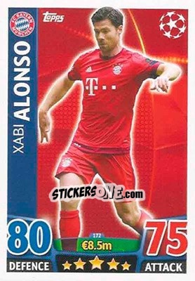Sticker Xabi Alonso - UEFA Champions League 2015-2016. Match Attax n. 172 - Topps