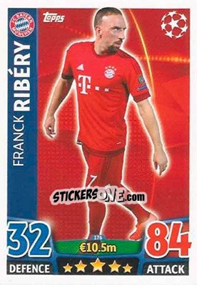 Sticker Franck Ribéry - UEFA Champions League 2015-2016. Match Attax - Topps