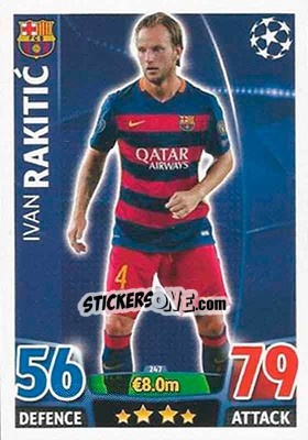 Sticker Ivan Rakitic - UEFA Champions League 2015-2016. Match Attax n. 247 - Topps