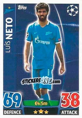 Cromo Luís Neto - UEFA Champions League 2015-2016. Match Attax - Topps