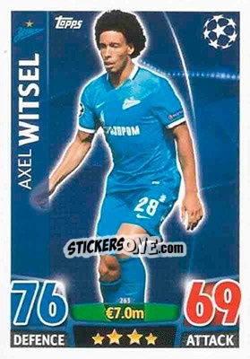 Figurina Axel Witsel - UEFA Champions League 2015-2016. Match Attax - Topps