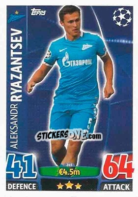 Sticker Aleksandr Ryazantsev - UEFA Champions League 2015-2016. Match Attax - Topps