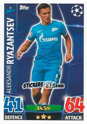 Figurina Aleksandr Ryazantsev - UEFA Champions League 2015-2016. Match Attax - Topps