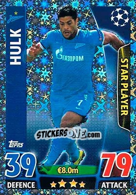 Sticker Hulk - UEFA Champions League 2015-2016. Match Attax n. 267 - Topps