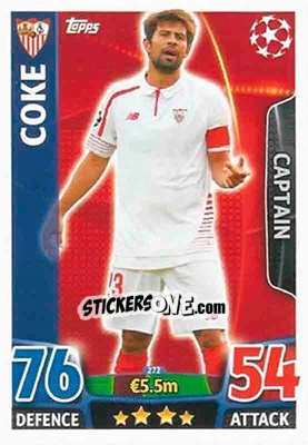 Sticker Coke - UEFA Champions League 2015-2016. Match Attax n. 272 - Topps