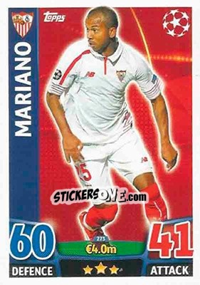 Sticker Mariano - UEFA Champions League 2015-2016. Match Attax n. 273 - Topps