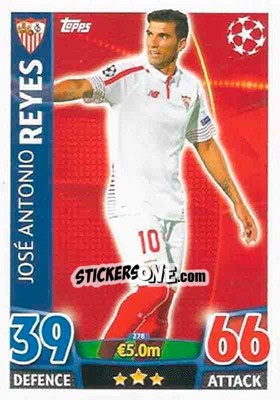 Sticker José Antonio Reyes - UEFA Champions League 2015-2016. Match Attax - Topps