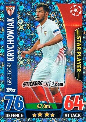 Sticker Grzegorz Krychowiak - UEFA Champions League 2015-2016. Match Attax n. 281 - Topps