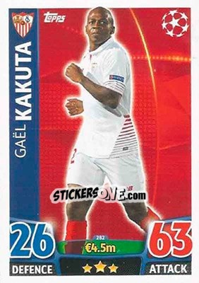 Sticker Gaël Kakuta - UEFA Champions League 2015-2016. Match Attax - Topps