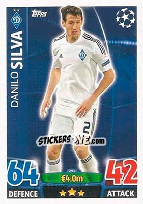 Sticker Danilo Silva - UEFA Champions League 2015-2016. Match Attax - Topps
