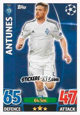 Sticker Antunes - UEFA Champions League 2015-2016. Match Attax n. 293 - Topps