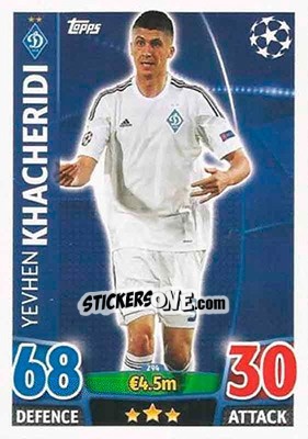 Sticker Yevhen Khacheridi - UEFA Champions League 2015-2016. Match Attax n. 294 - Topps