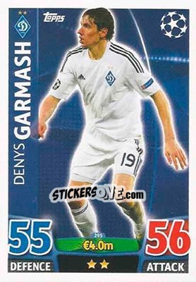 Sticker Denys Garmash - UEFA Champions League 2015-2016. Match Attax n. 295 - Topps