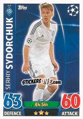 Sticker Serhiy Sydorchuk - UEFA Champions League 2015-2016. Match Attax n. 299 - Topps