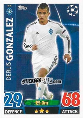 Sticker Derlis González - UEFA Champions League 2015-2016. Match Attax n. 304 - Topps