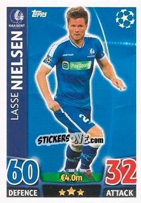 Sticker Lasse Nielsen - UEFA Champions League 2015-2016. Match Attax n. 308 - Topps