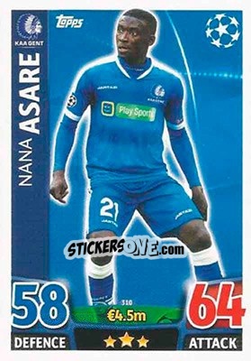 Sticker Nana Asare - UEFA Champions League 2015-2016. Match Attax - Topps