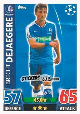 Sticker Brecht Dejaegere - UEFA Champions League 2015-2016. Match Attax - Topps