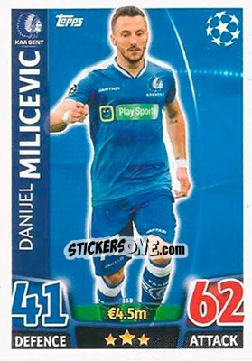 Sticker Danijel Milicevic - UEFA Champions League 2015-2016. Match Attax n. 318 - Topps