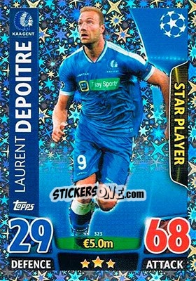 Sticker Laurent Depoitre - UEFA Champions League 2015-2016. Match Attax n. 323 - Topps