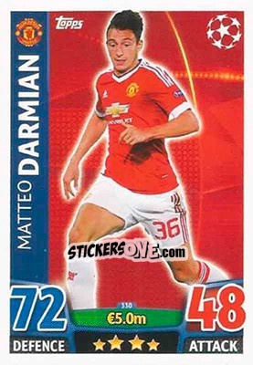 Sticker Matteo Darmian - UEFA Champions League 2015-2016. Match Attax n. 330 - Topps