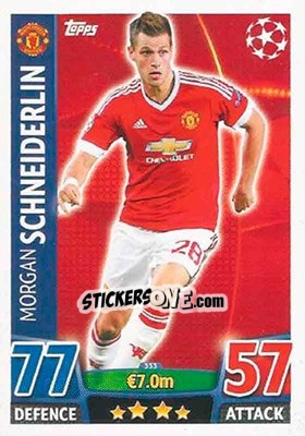 Sticker Morgan Schneiderlin - UEFA Champions League 2015-2016. Match Attax n. 333 - Topps