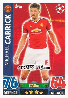 Cromo Michael Carrick - UEFA Champions League 2015-2016. Match Attax - Topps