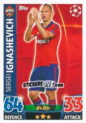 Cromo Sergei Ignashevich - UEFA Champions League 2015-2016. Match Attax - Topps