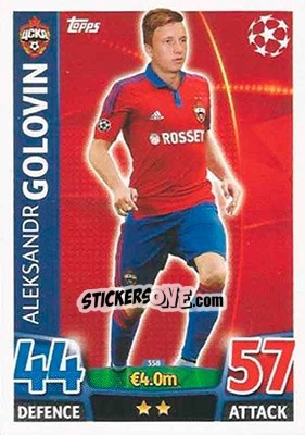 Sticker Aleksandr Golovin - UEFA Champions League 2015-2016. Match Attax n. 358 - Topps