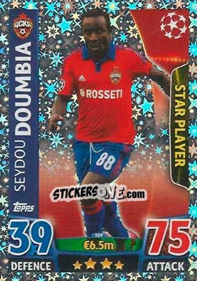Sticker Seydou Doumbia - UEFA Champions League 2015-2016. Match Attax n. 359 - Topps