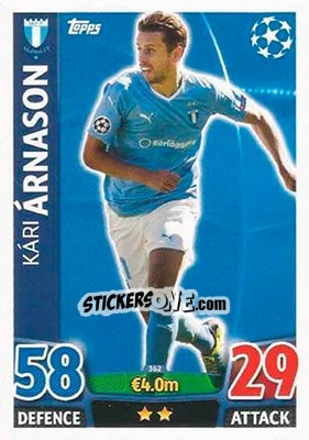 Sticker Kári Árnason - UEFA Champions League 2015-2016. Match Attax - Topps