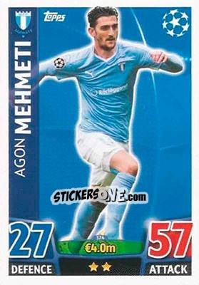 Cromo Agon Mehmeti - UEFA Champions League 2015-2016. Match Attax n. 374 - Topps