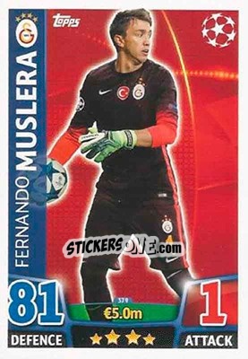 Sticker Fernando Muslera - UEFA Champions League 2015-2016. Match Attax n. 379 - Topps