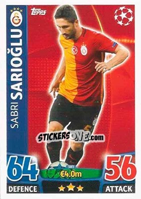 Sticker Sabri Sarioğlu - UEFA Champions League 2015-2016. Match Attax n. 383 - Topps