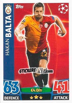 Sticker Hakan Balta - UEFA Champions League 2015-2016. Match Attax n. 384 - Topps