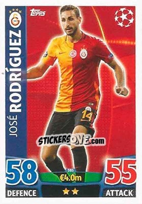 Sticker José Rodríguez - UEFA Champions League 2015-2016. Match Attax n. 385 - Topps