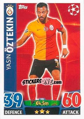 Sticker Yasin Öztekin - UEFA Champions League 2015-2016. Match Attax - Topps